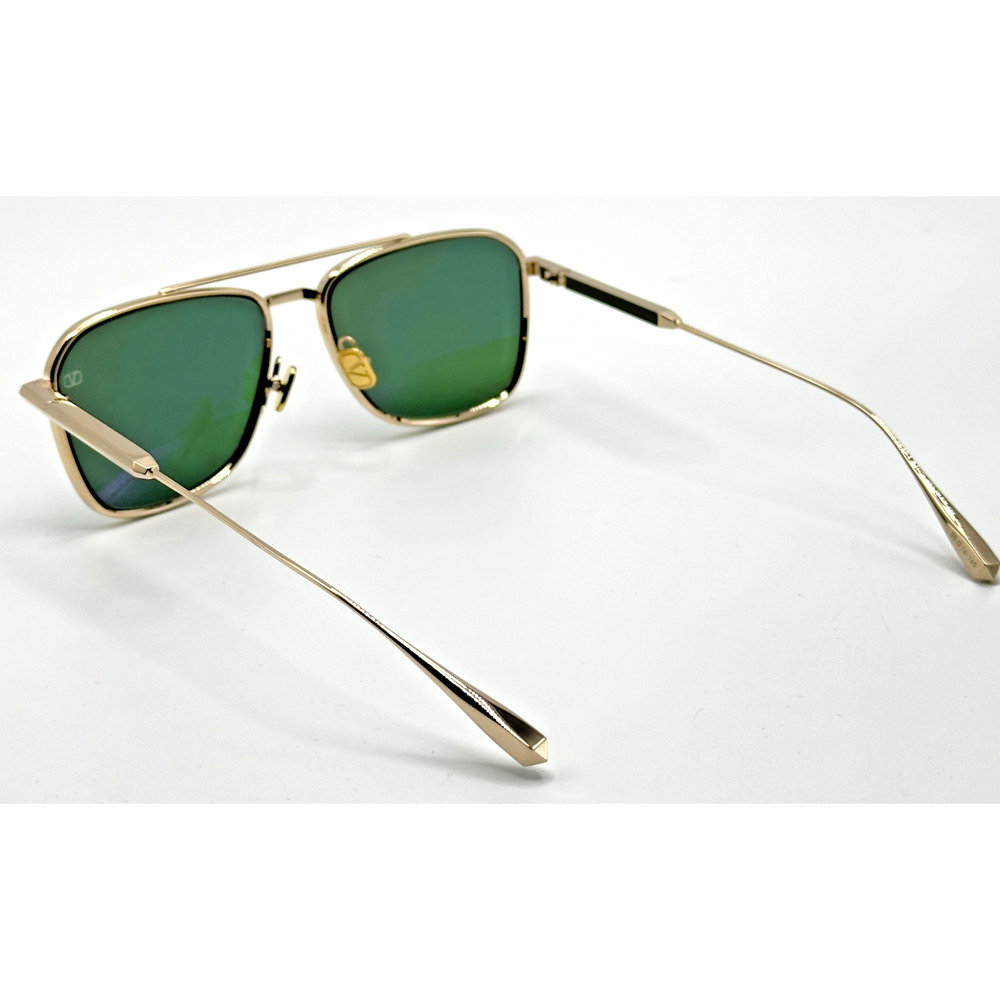 Valentino Sunglasses V-LSTORY II VLS-168A Gold Aviator Frame Green Lens 55mm New - Picture 6 of 15
